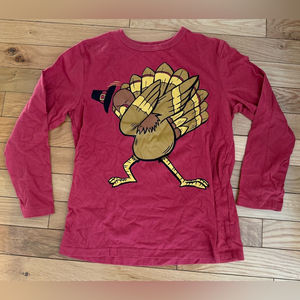 The Children’s Place Thanksgiving Long Sleeve Shirt, Size Medium 7/8
